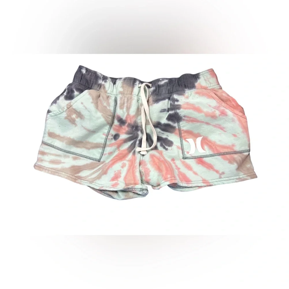 Hurley Women’s Tie Dye Drawstring Lounge Shorts Pastel Surf